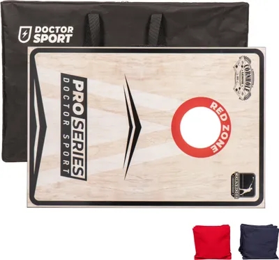 Obrázok produktu pre Doctor Sport Cornhole Pro Series - americká hra na hádzanie - 120 x 60 cm s 8 vrecami s fazuľami a taškou na prenášanie - krásna súprava z pravého dreva - 8 vriec s fazuľami s oficiálnou hmotnosťou