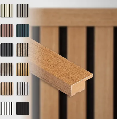 Produktbild von HEXIM Abschlussleiste 275x2,7cm passend für unsere Akustikpaneele - flexible Lamellenwand Holz MDF Wandpanelee Lamellenverkleidung Wandverkleidung (1 Abschlussleiste Teak - APA09)