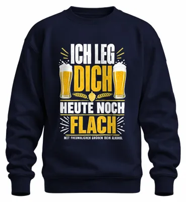 Zdjęcie produktu dla Dzisiaj Cię załatwię. Piwo, alkohol, impreza. Koszulka z nadrukiem "Piwo", bluza, kolor granatowy, rozmiar M
