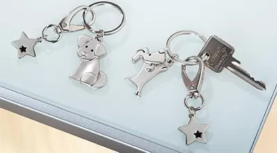 Produktbild von Gilde Metall  Schlüss.An.Doggy "My Star" matt      Höhe 10 cm Ø 3 cm 51064