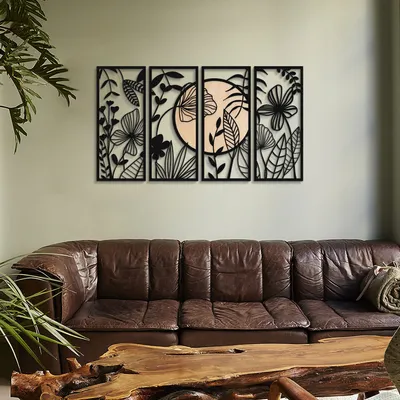Immagine prodotto di Wallity, Etta- ATP1146, Nero, Altre decorazioni per la casa, 29 x 68 cm, 100% acciaio (Spessore: 1