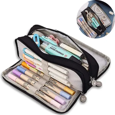 Produktbild von Federmäppchen Federtaschen Teenager Mädchen Mäppchen Etui Stifte Fach, Große Kapazität Pencil Case für Schule & Büro