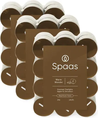 Produktbild von Spaas Duftteelichter – Warm Wonder – ca. 4,5 Stunden – 72 Kerzen
