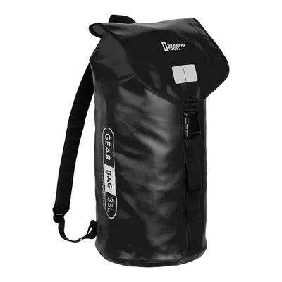 Schwarze Materialtasche "Gear Bag" von Singing Rock; 35L; mit verstellbarem Schultergurt.