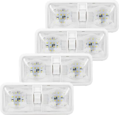 Produktbild von Wohnwagen Wohnmobil Boot Innenbeleuchtung Aufbauleuchte 4er Set, 48 Led, 12v, 640lm, 38x288x127 mm On/Off Schalter
