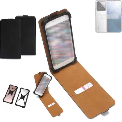 Produktbild von K-S-Trade Handyhülle Schutzhülle kompatibel mit Xiaomi 14 Hülle Case Cover Flip Style Bumper schwarz 1x