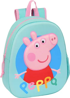 Produktbild von Peppa Pig Rucksack, 3D - 35 x 27 x 10 cm - Polyester