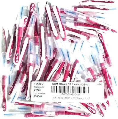 Produktbild von GUM TRAV-LER  Interdentalbürsten pink 1,4mm - 50 Stück im Beutel