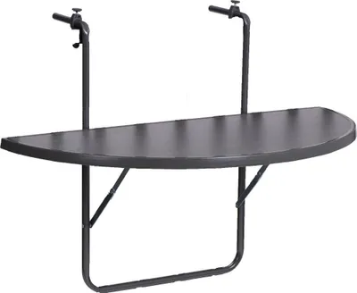 Produktbild von Balkonhngetisch 100 x 50 cm anthrazit Gestell aus Stahl in anthrazit, Tischplatte aus top in anthrazit