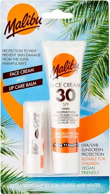 Produktbild von Malibu Gesichtscreme SPF30 + Lippenstift SPF30 Set