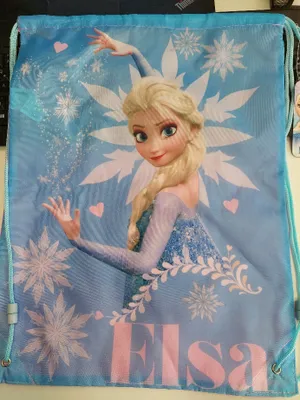 Produktbild von Frozen Elsa Eiskönigin Turnbeutel Sportbeutel blau 43x33cm