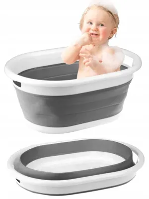 Produktbild von Asato Silikon-Schüssel faltbar 30 l Babywanne Wäschekorb