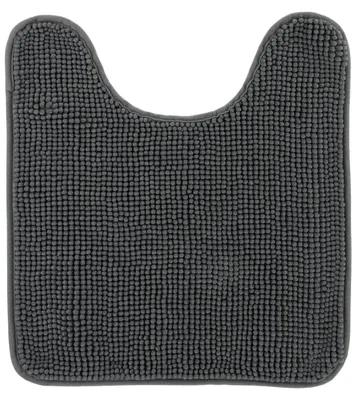 Produktbild von TENDANCE WC-Vorleger mit Ausschnitt Toilettenvorleger WC-Teppich 45 x 50 cm dunkelgrau Badematte