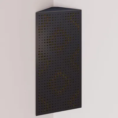 Produktbild von 2er-Pack – Schmale akustische Eck-Bassfalle mit Samtstoff | 50x23x10 cm |Reflexion - Schalldämmung | [REBAT - Schwarz |Beige]