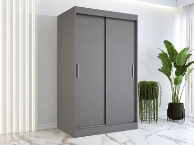 Obrázek produktu pro FurMeb24  atn­ sk­ˆ s posuvnmi dvemi GOLD -120x200cm dvoudveov sk­ˆ bez zrcadla, posuvn sk­ˆ - (antracit)