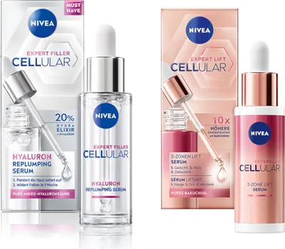 Produktbild von NIVEA CELLULAR Expert Hyaluron Serum 30ml + Lift 3-Zonen Serum 30ml Set