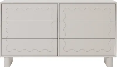 Produktbild von Kommode mit 6 Schubladen – MDF – Beige – ANEZA