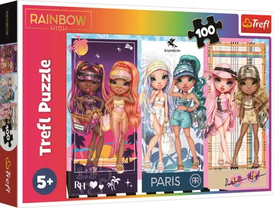 Produktbild von TREFL Puzzle Rainbow High: Regenbogenpuppen 100 Teile