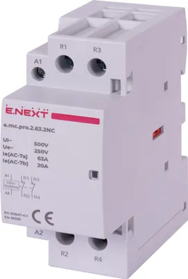 Produktbild von E.NEXT p005229 Modularschütz PRO 2P 63A 2NC 230V AC