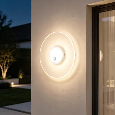 Produktbild von doporro Außenleuchte Wegeleuchten Außen, 6W LED Außenwandleuchte, 3000K Aussenlampe Wand, Gartenleuchte ⌀30MM IP65 Sandweiß LunaLights