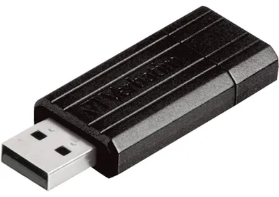 Produktbild von Verbatim PinStripe 64GB, 64 GB, USB 2.0, Drehring, 9.22 mm, 21 mm, 54 mm