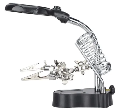 Obrázek produktu pro Stolní LED lampa s lupou, pájecí stanice