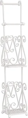 Obrázek produktu pro Clayre & Eef Držák na toaletní papír 17x17x97 cm Bílá litina