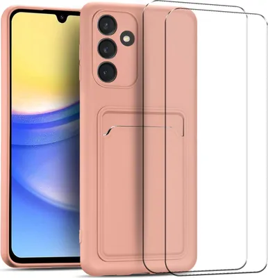 Produktbild von 2in1 Schutz Cover Set für das Samsung Galaxy A02s besteht aus 2x 9H Glas Folie Display Schutzfolie und 1x Silikon Case Schutzhülle - Hülle in Rosa