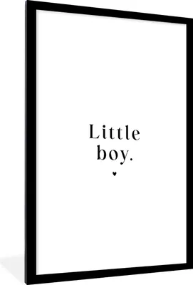 Produktbild von MuchoWow® Gerahmtes Poster Kinder - Sprichwörter - Kleiner Junge - Zitate - Jungen 60x90 cm - Poster mit Schwarzem Bilderrahmen Wandposter Rahmen Foto Bilder - Dekoration - Wandposter Wohnzimmer - Hochwertig