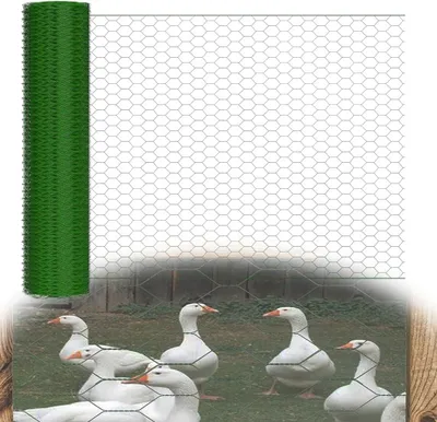Produktbild von Maschendrahtzaun 0,5 x 25 m für Garten und Tiere, grün verzinkt und kunststoffbeschichtet