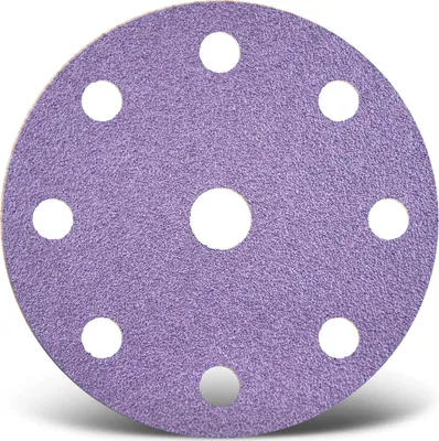 Produktbild von MENZER Purple HD Klett-Schleifscheiben, 150 mm, 9-Loch, f. Exzenterschleifer, Keramik-Mix (50 Stk.) K400