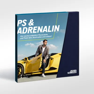 Produktbild von Jochen Schweizer Geschenkbox PS & Adrenalin; Erlebnis verschenken oder selbst erleben;