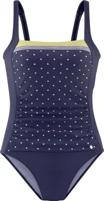 Produktbild von LASCANA Badeanzug blau-gelb-bedruckt Größe 48 Cup F