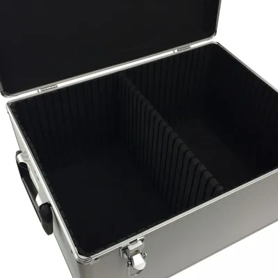 Produktbild von VDD Vinylkoffer - LP-Einzelkoffer für 200 Singles silbernes Aluminium
