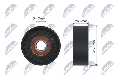 Produktbild von NTY RNK-BM-001 Spannrolle Keilrippenriemen 70mm für MINI Schrägheck (R50, R53) Cabrio (R52)