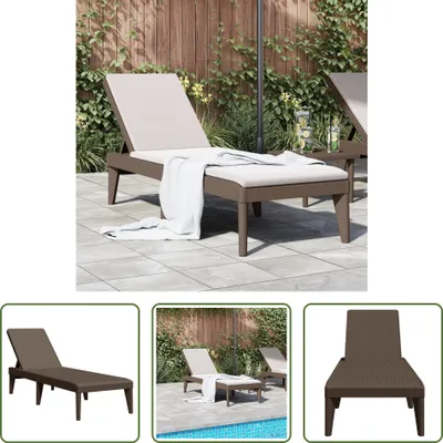 Produktbild von The Living Store Sonnenliege Braun 186x60x29 cm PP