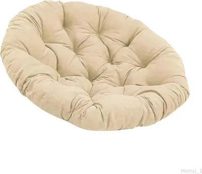 Obrázek produktu pro Kulatý čalouněný sedák ve tvaru vejce, barva khaki - Pro vnitřní použití - Elegantní - Elegantní
