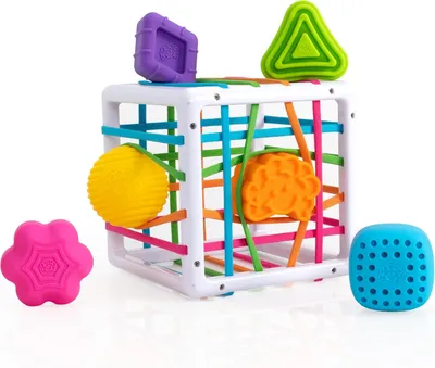Productafbeelding van Brain Toys F251 Fat Brain InnyBin - Kids Preschool - Shape Sorter - Sorting Building Sets