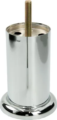 Immagine prodotto di Prosta gamba per mobili in cromo lucido, altezza 10 cm, eleganti piedini in metallo con protezione antigraffio per soggiorni eleganti