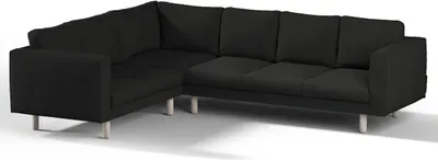 Produktbild von Dekoria Bezug für Norsborg 5-Sitzer Ecksofa, schwarz, Norsborg 5-Sitzer Ecksofabezug