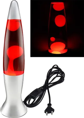 Produktbild von Lavalampe CTL-ROGE 40cm Wasser: Rot Wachs: Gelb Body: Silber