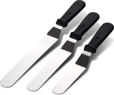 Produktbild von Jumada's – Palettenmesser – Glasurmesser – 3er-Set – gebogener Spachtel