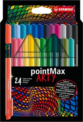 Obrázok produktu pre STABILO Hardtip – perá s tenkou špičkou – séria pointMax – ARTY – súprava 24 farieb