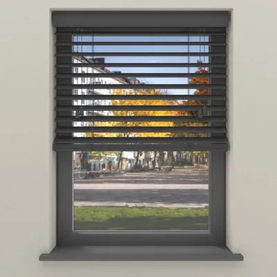 Produktbild von Cocoon Home Jalousien 50mm Lamellen Holzoptik 150x240 - Bambus - Anthrazit