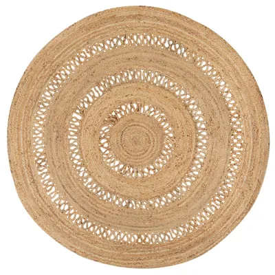 Produktbild von Steffensmeier Jute Teppich Goa | Rund | Wohnzimmer, Flur, Eingangsbereich, Naturfaser, handgeflochten, Sun, Größe: Ø 200 cm