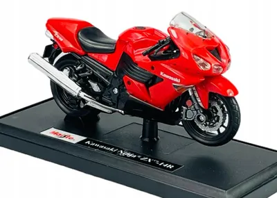 Produktbild von Maisto Kawasaki Ninja ZX-14R Rot 1:18 Motorrad Die-Cast