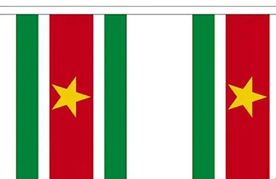Suriname Flaggenkette, 9 m, Polyester, 30 Flaggen