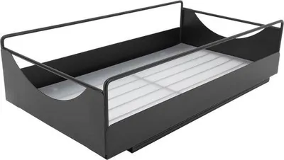 Obrázok produktu pre Organizér do rozťahovacieho priestoru – 406 x 229 x 91 cm – výsuvné police – úložný priestor do kuchyne a obývačky – organizér s výsuvnými zásuvkami – dom – čierny