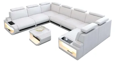 Produktbild von Designsofa Siena U-Form aus Leder