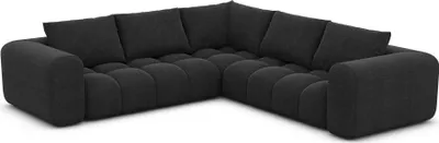 Produktbild von Strukturstoff Ecksofa Lavera Schwarz